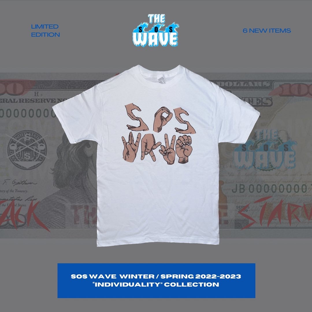SOS WAVE Sign Language Tee